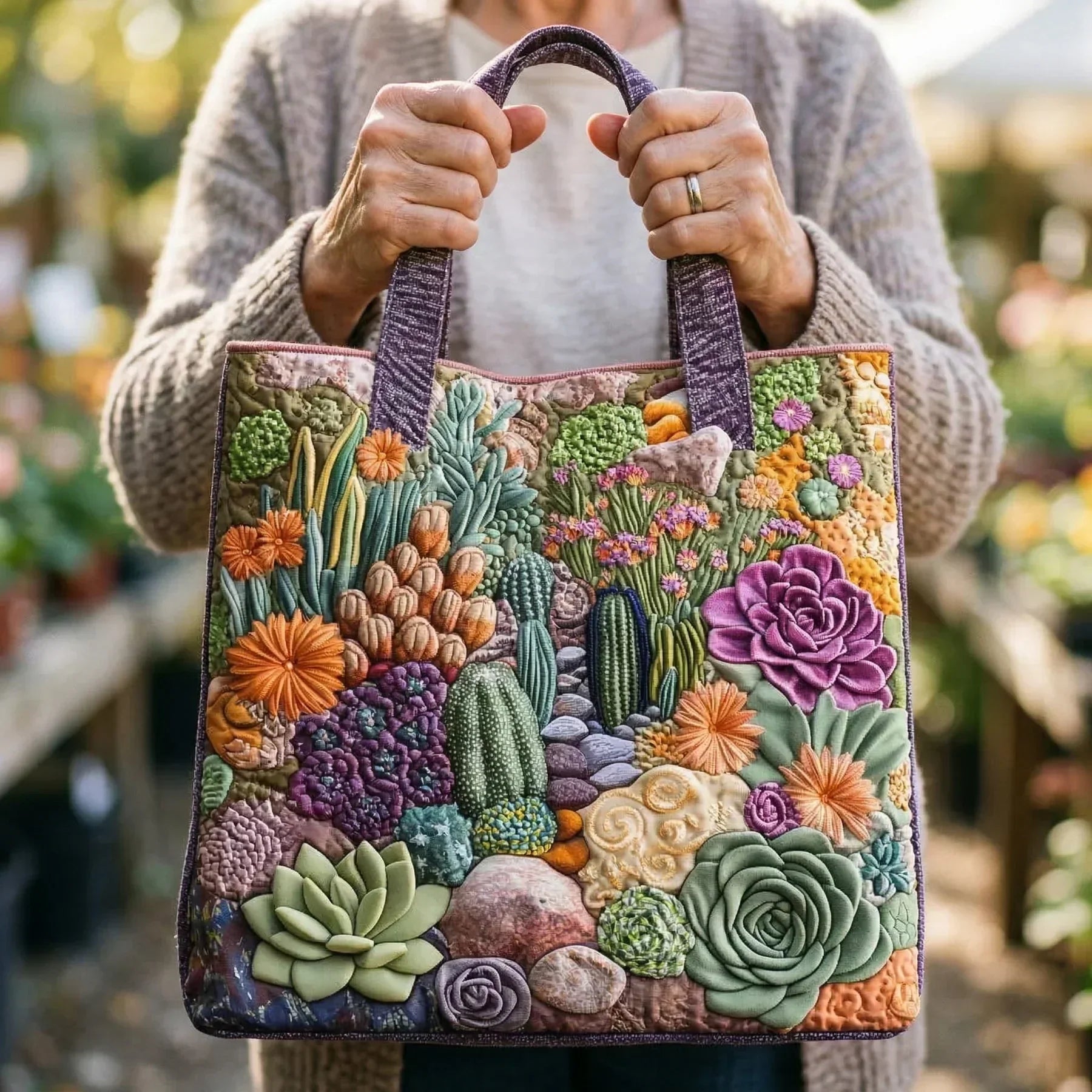 Flowie™ Καπιτονέ τσάντα tote
